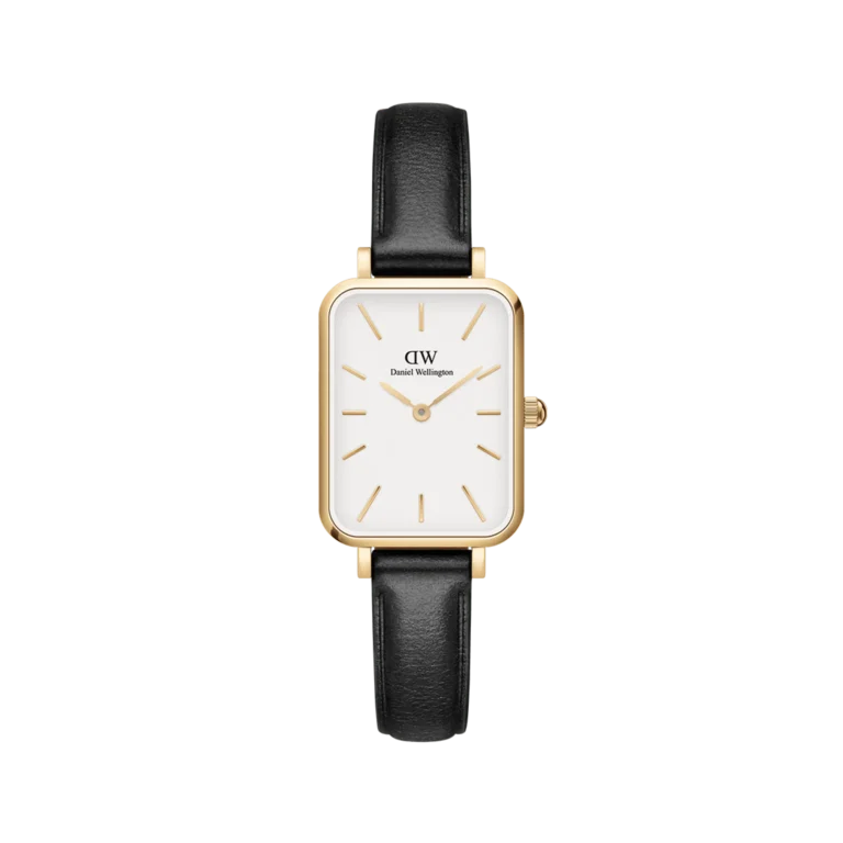 Daniel Wellington Quadro Pressed Sheffield Black Leather Watch | Truvai Select