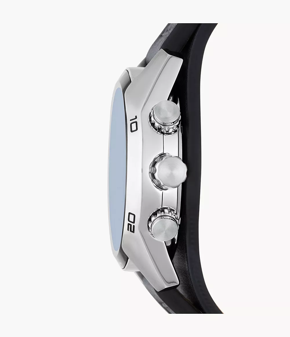 Fossil Coachman 45 mm Chronograph Black Leather Watch - Image 2