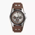 Fossil Coachman 45 mm Chronograph Brown Leather Watch