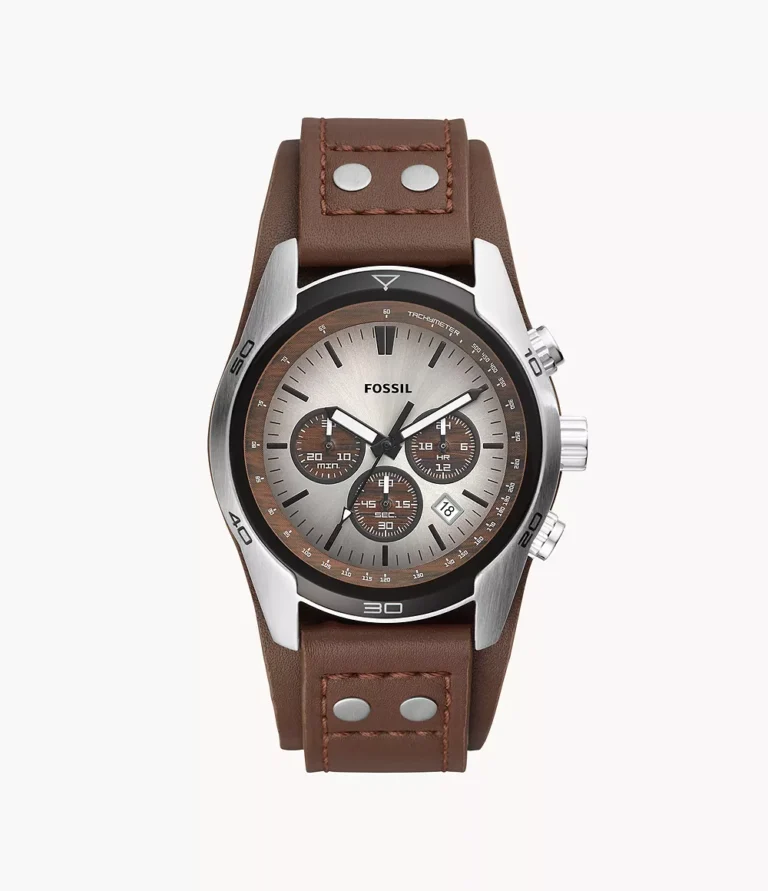 Fossil Coachman 45 mm Chronograph Brown Leather Watch