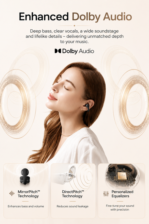 Shokz OpenDots One Open-Ear Clip-On Earbuds