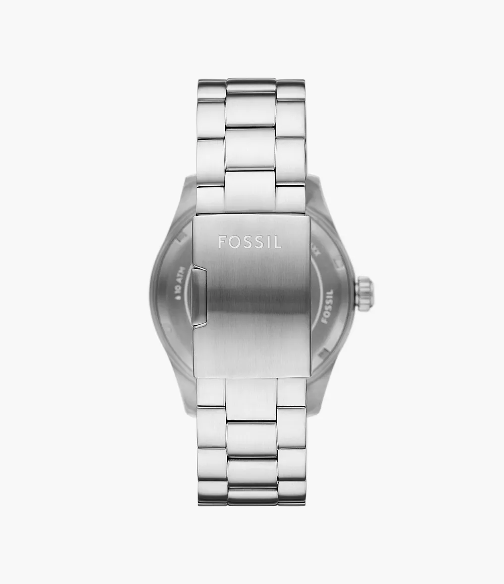 Fossil Defender 46 mm Solar-Powered Stainless Steel Men's Watch