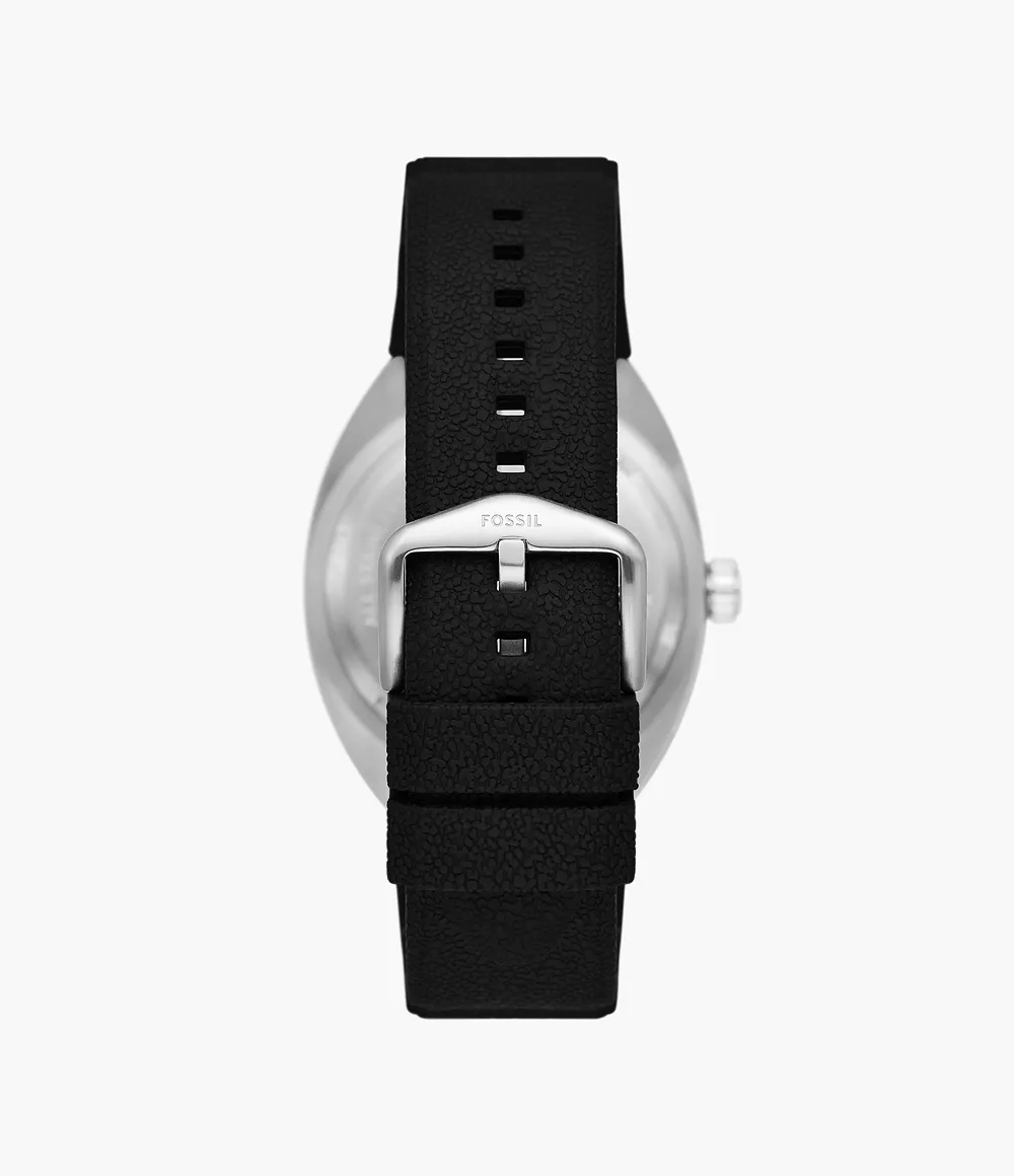 Fossil Breaker 42 mm Three-Hand Date Black Silicone Dive Watch - Image 3