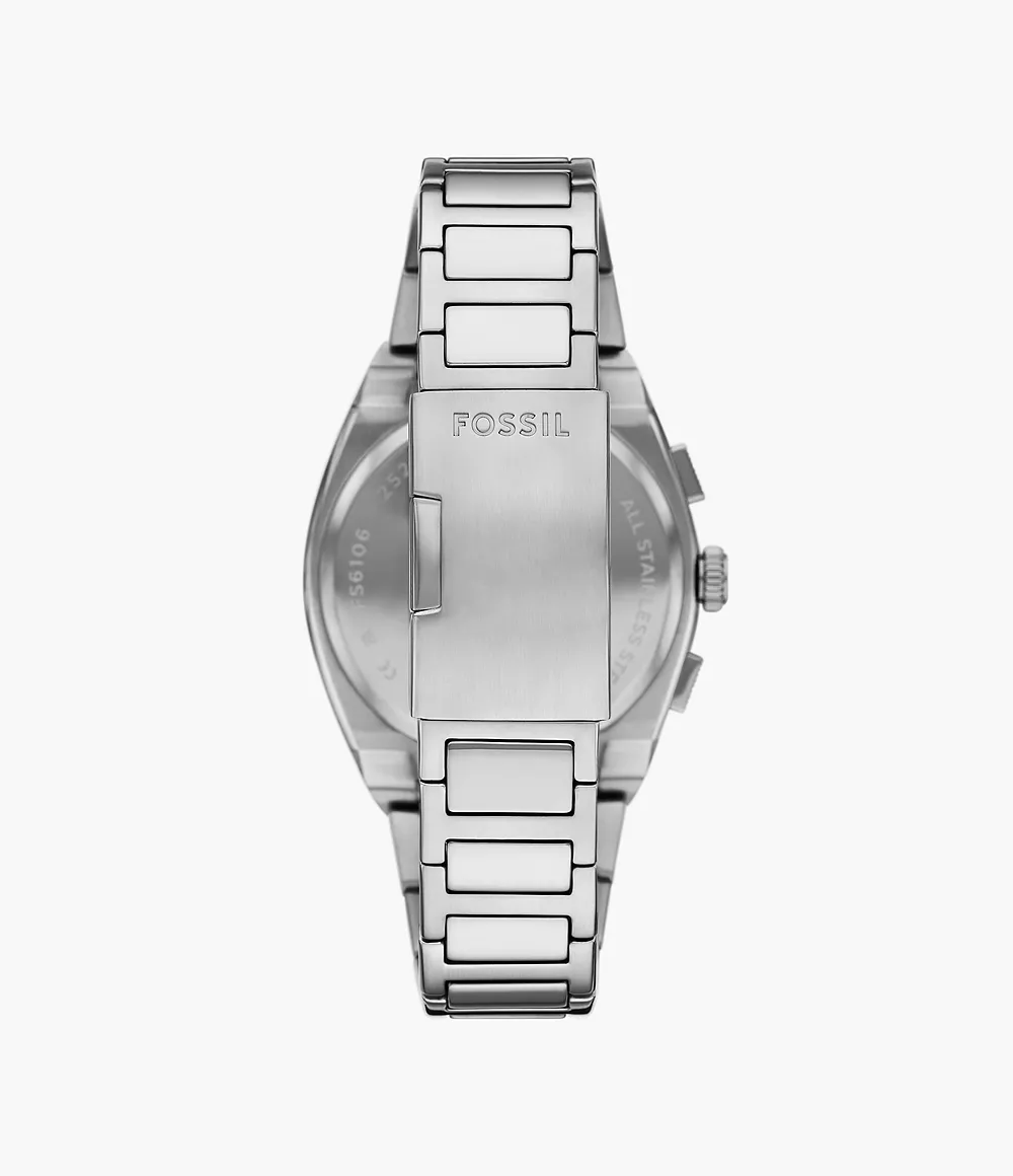 Fossil Everett 44 mm Chronograph Blue Dial Stainless Steel Men's Watch - Image 4