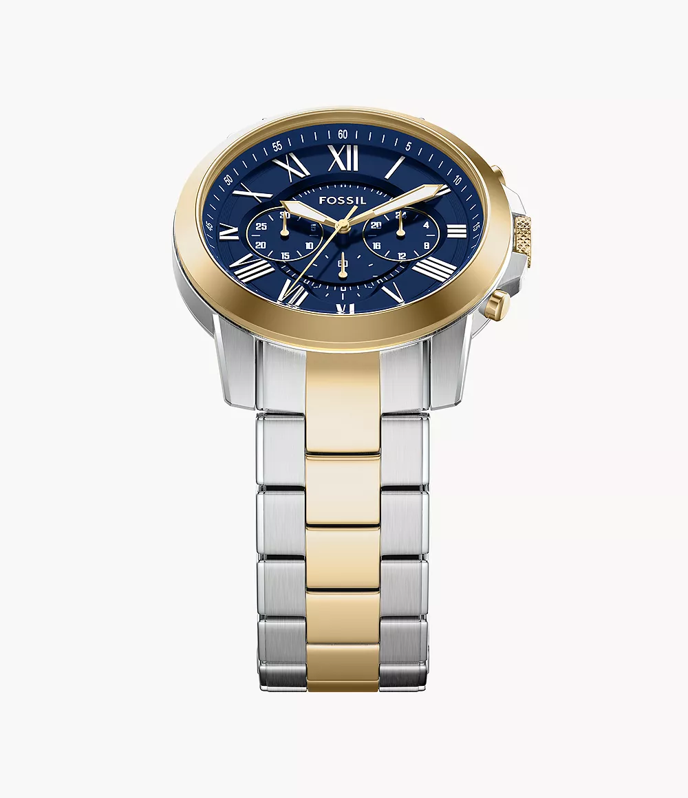 Fossil Grant 44 mm Chronograph Two-Tone Stainless Steel Watch - Image 5