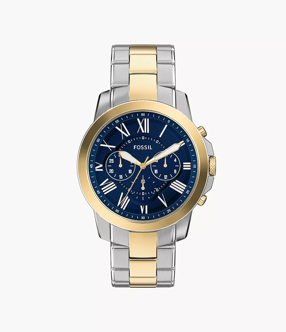 Fossil Grant 44 mm Chronograph Two-Tone Stainless Steel Watch
