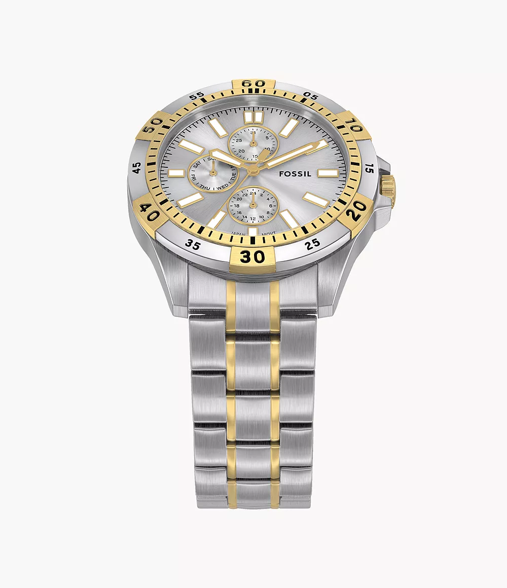 Fossil Garrett 44 mm Multifunction Two-Tone Stainless Steel Men's Watch - Image 3