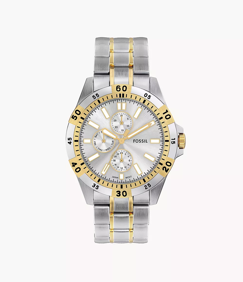 Fossil Garrett 44 mm Multifunction Two-Tone Stainless Steel Men's Watch