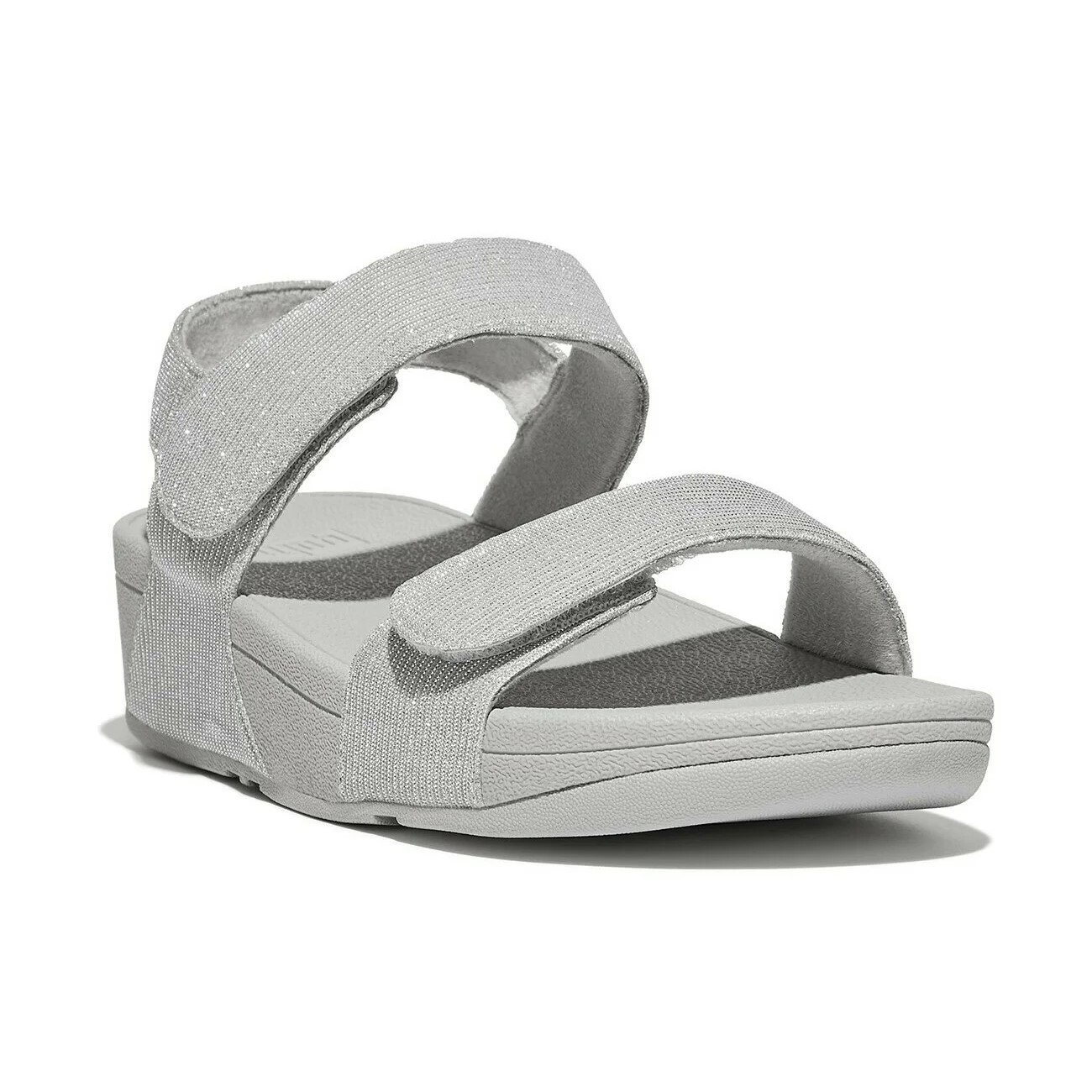 FitFlop Lulu Wedge Slides Light Grey | Truvai Select