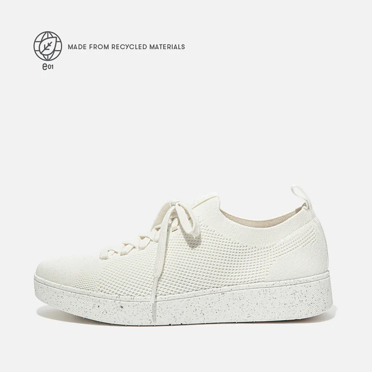 FitFlop Rally E01 Multi Knit Sneakers White | Truvai Select