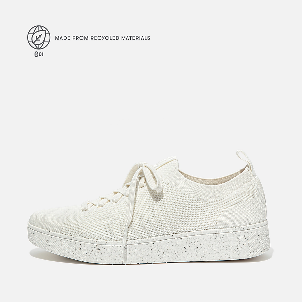 FitFlop Rally E01 Multi Knit Sneakers White | Truvai Select