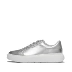 FitFlop Rally Leather Sneakers - Silver