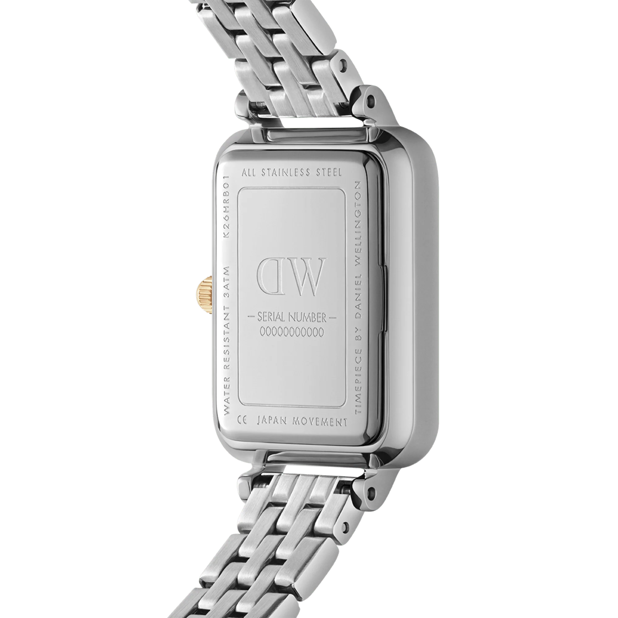 Daniel Wellington Quadro Two-Tone Watch (White Dial / Silver & Gold) - Image 3