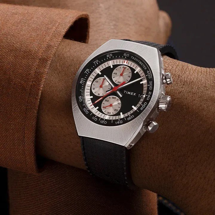 Timex Trend Legacy Black & Red Chronograph Watch (TW2W64500) - Image 3