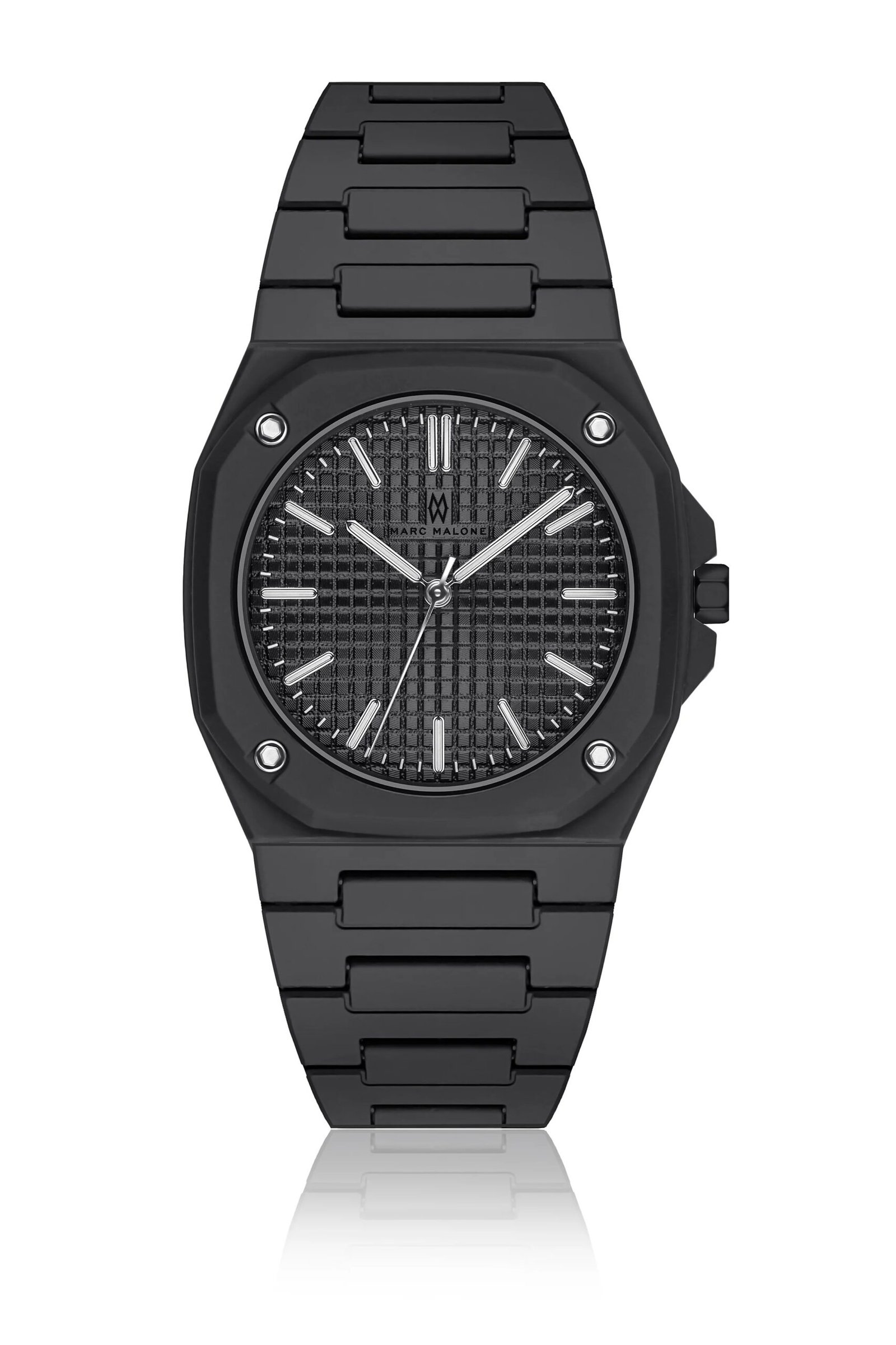 Marc Malone Men's Matte Black Steel Watch (CGS-X001)