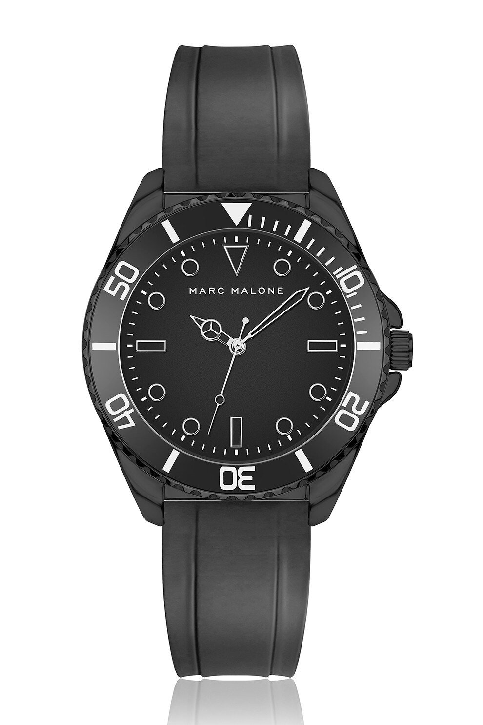 Marc Malone Men's Black Silicone Strap Watch (CHD-SC06Q20S)
