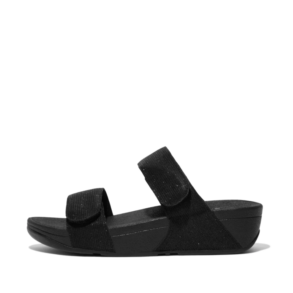 FitFlop Microwobbleboard Wedge Slides - Black - Image 3