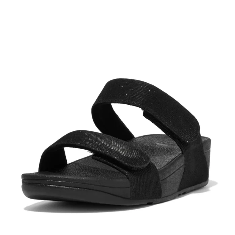 FitFlop Microwobbleboard Wedge Slides - Black