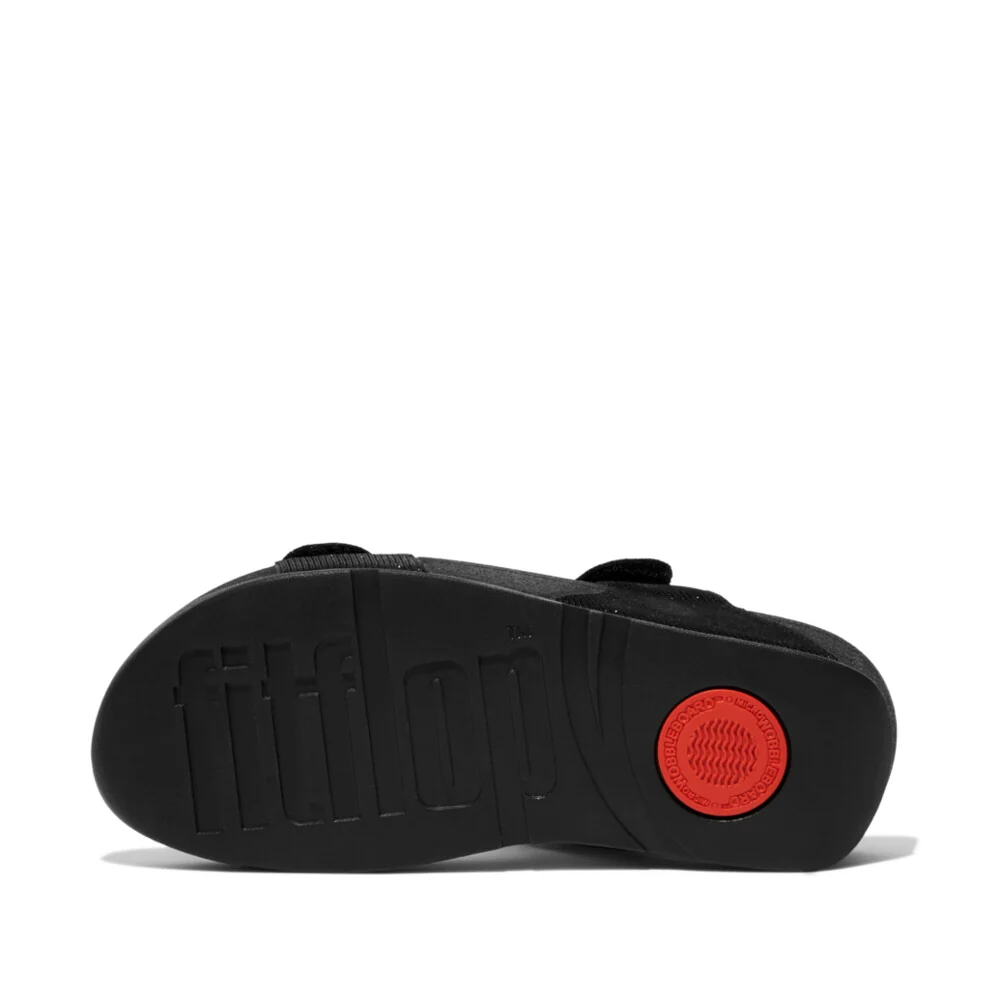 FitFlop Microwobbleboard Wedge Slides - Black