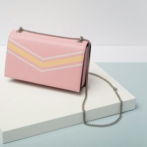 Pink leather purse