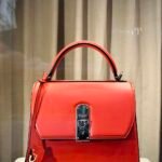 Red top handle bag