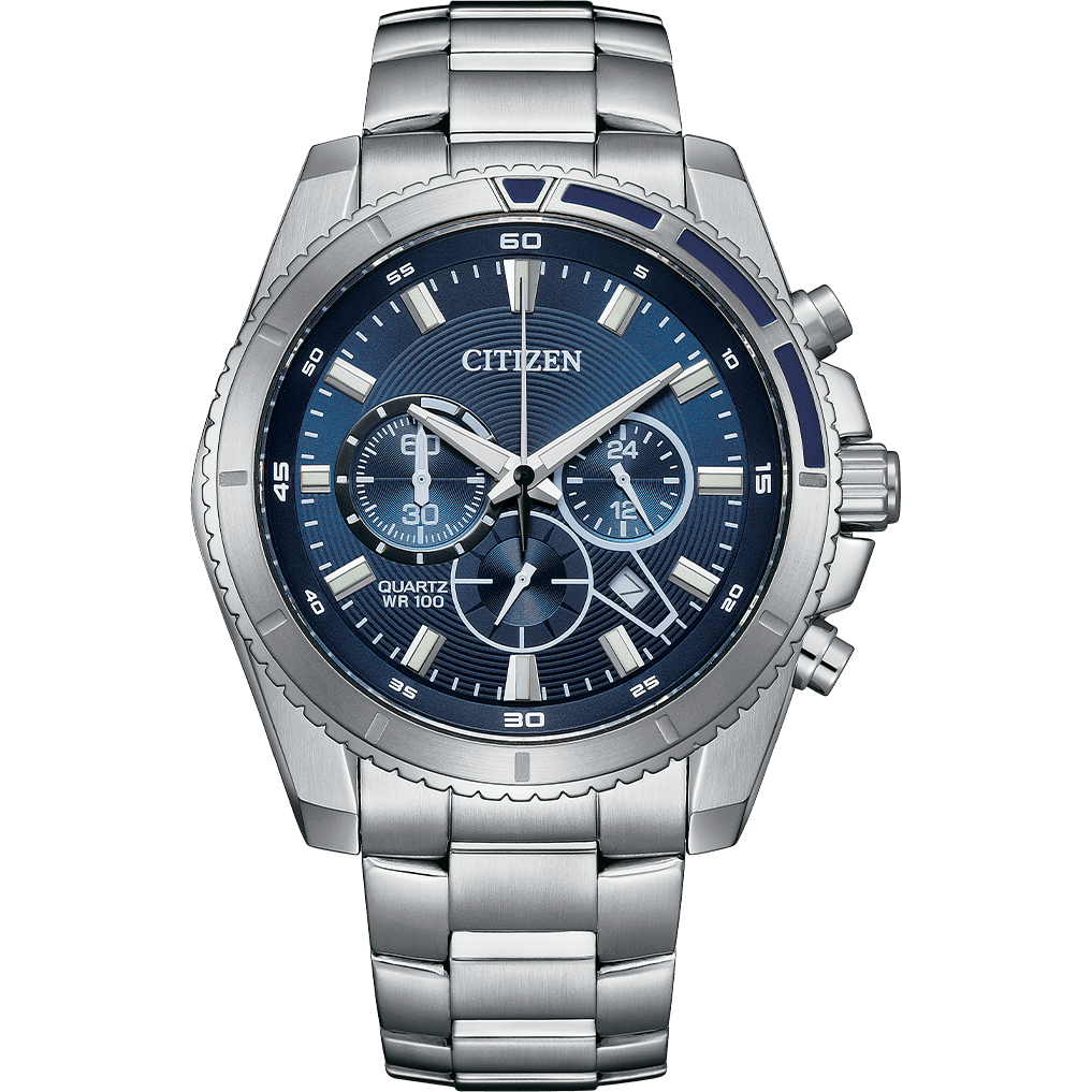 Citizen Quartz Sports Chronograph Blue Dial Watch | AN8201-57L