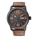 Citizen Eco-Drive Black Dial Brown Leather Watch | BM8475-26E