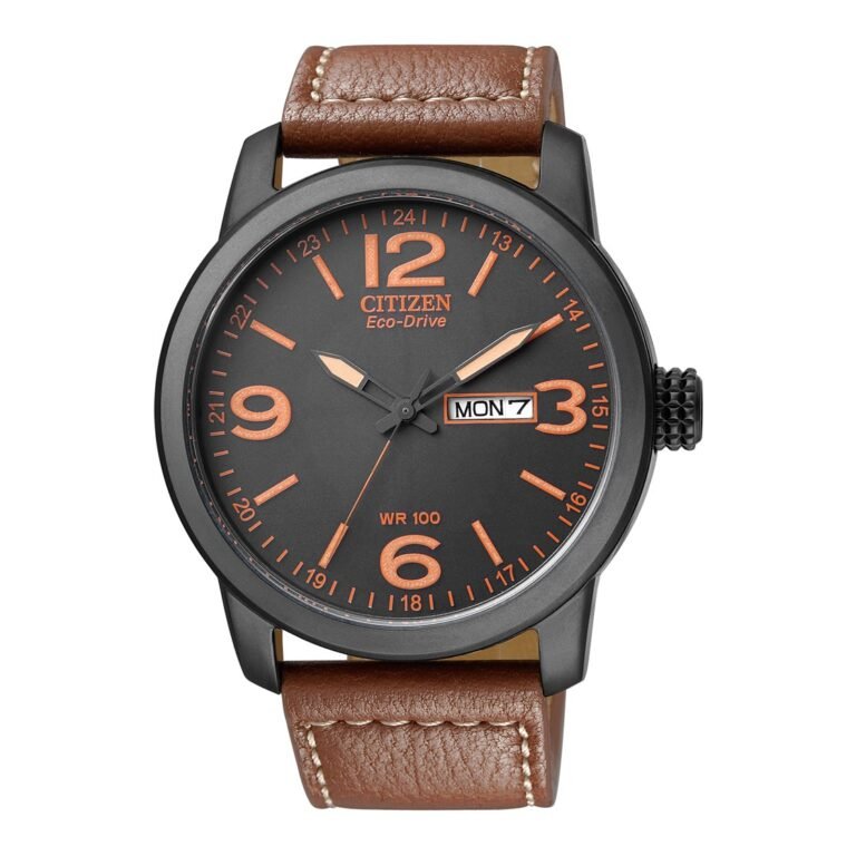 Citizen Eco-Drive Black Dial Brown Leather Watch | BM8475-26E