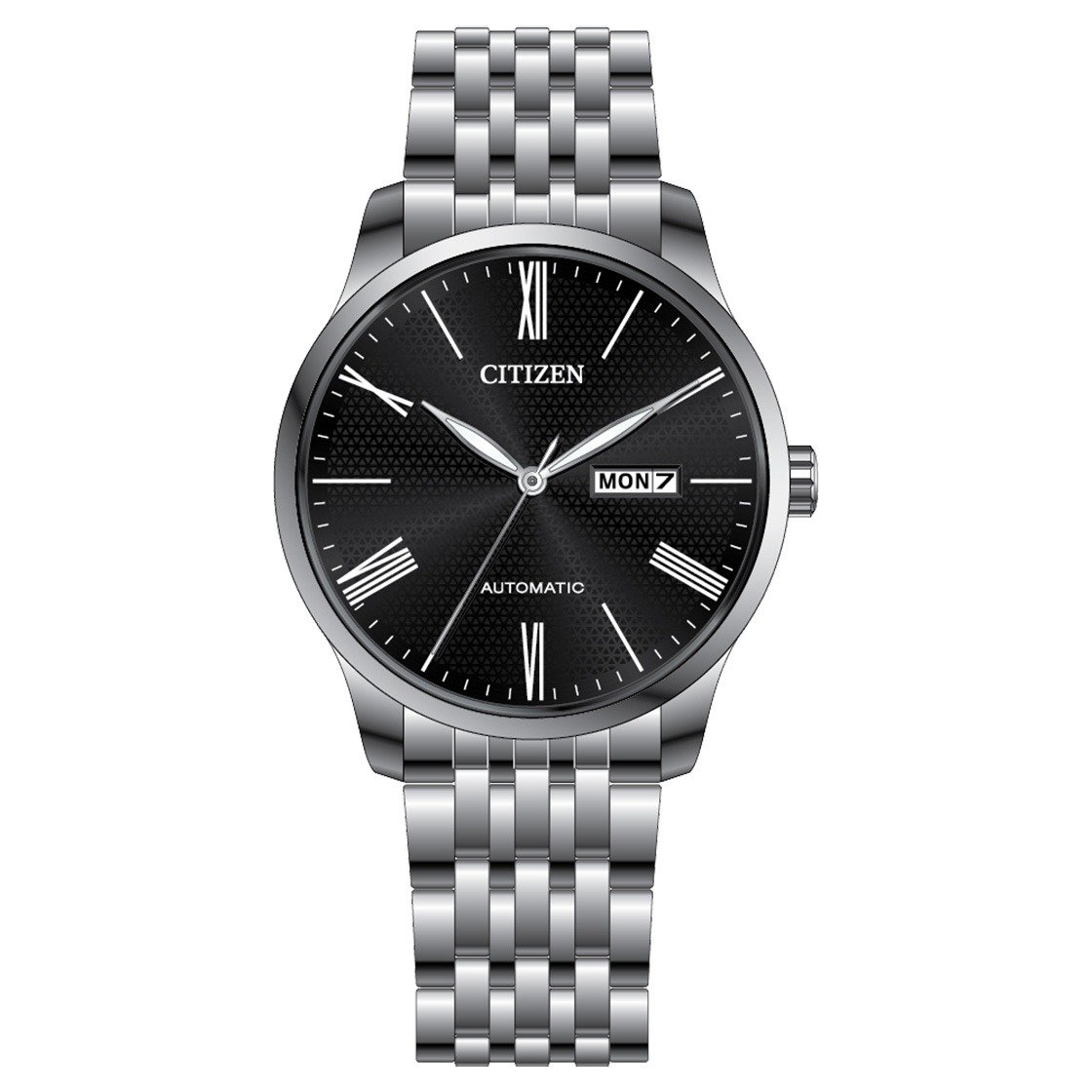 Citizen Mechanical Day & Date Black Dial Watch | NH8350-59E
