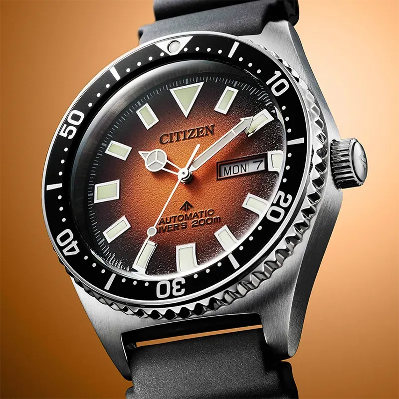 Citizen Promaster Diver's Automatic Orange Dial Watch | NY0120-01Z - Image 2
