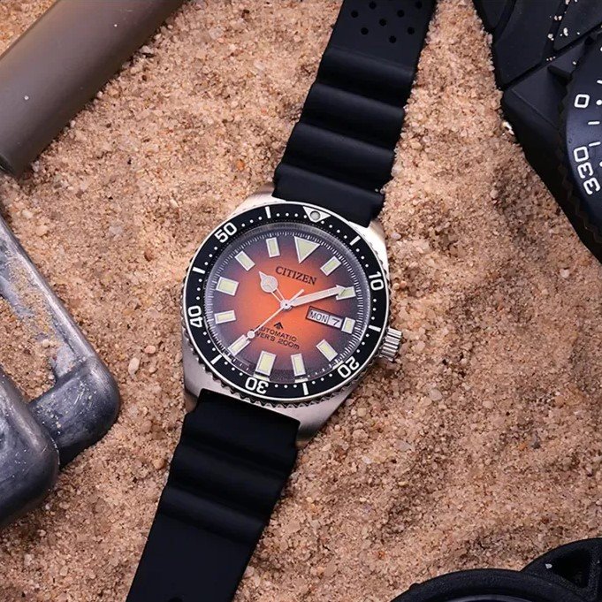 Citizen Promaster Diver's Automatic Orange Dial Watch | NY0120-01Z - Image 3