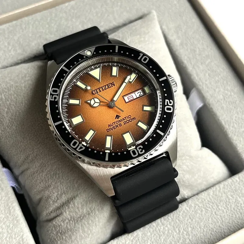 Citizen Promaster Diver's Automatic Orange Dial Watch | NY0120-01Z - Image 4